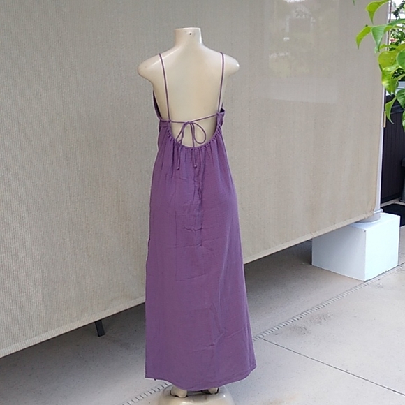 NWT Shade & Shore Women's Dusk Sleeveless Cotton Maxi Cover Up Dress - Size S - Picture 4 of 8